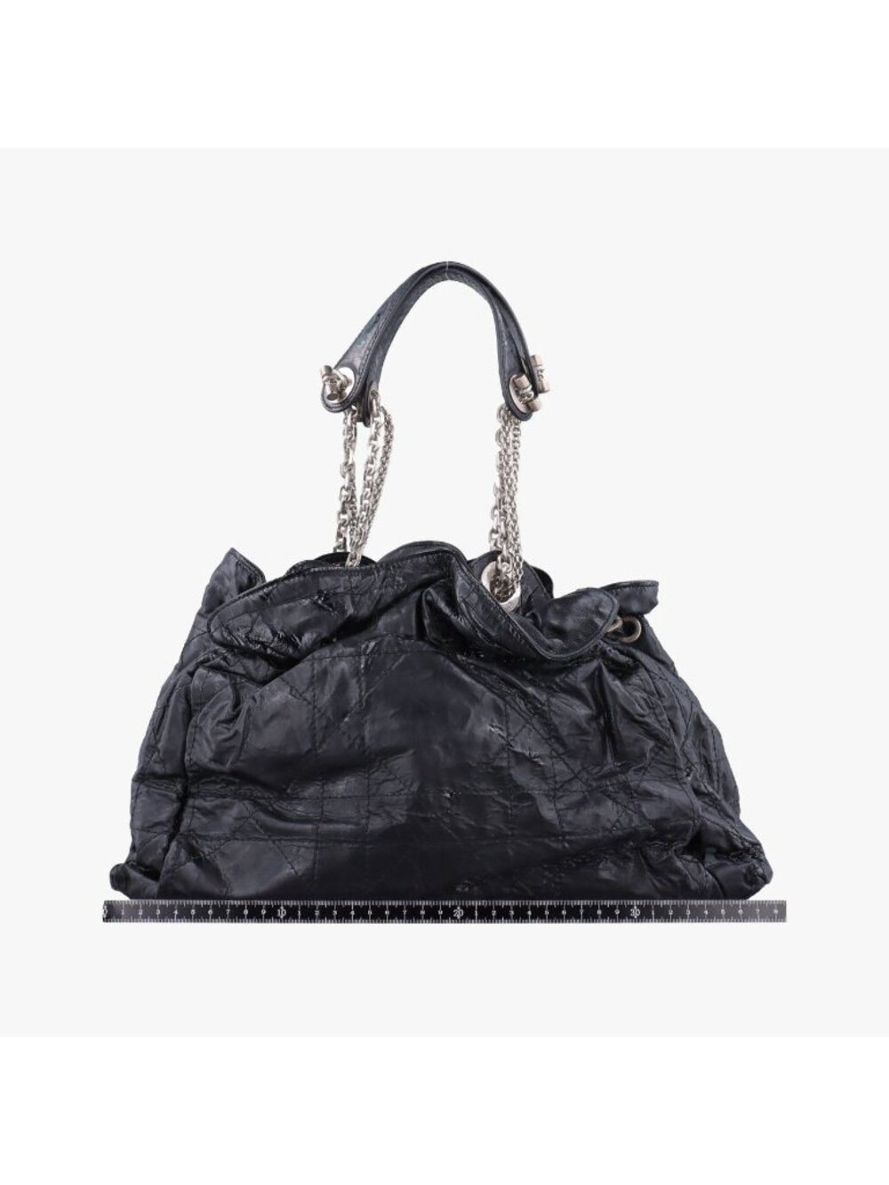 Dior le Tranto Cannage Black Patent Shoulder - Picture 2 of 15